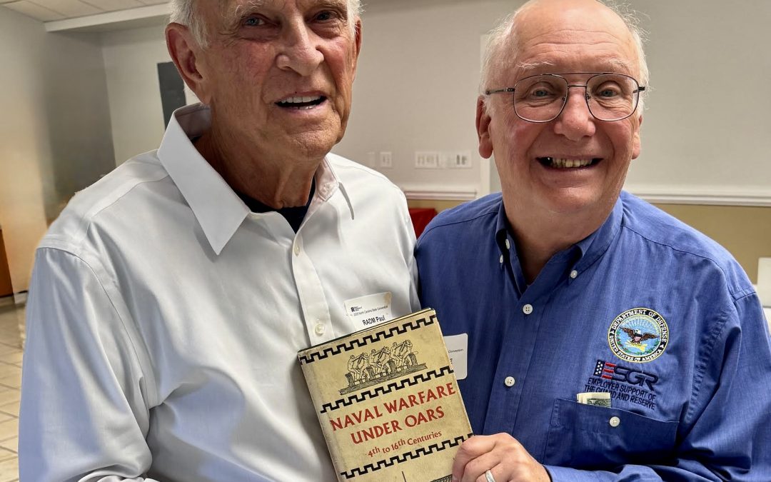 Retired Rear Adm. Paul Kayye Honored for Service, Presented Historic Naval Warfare Volume