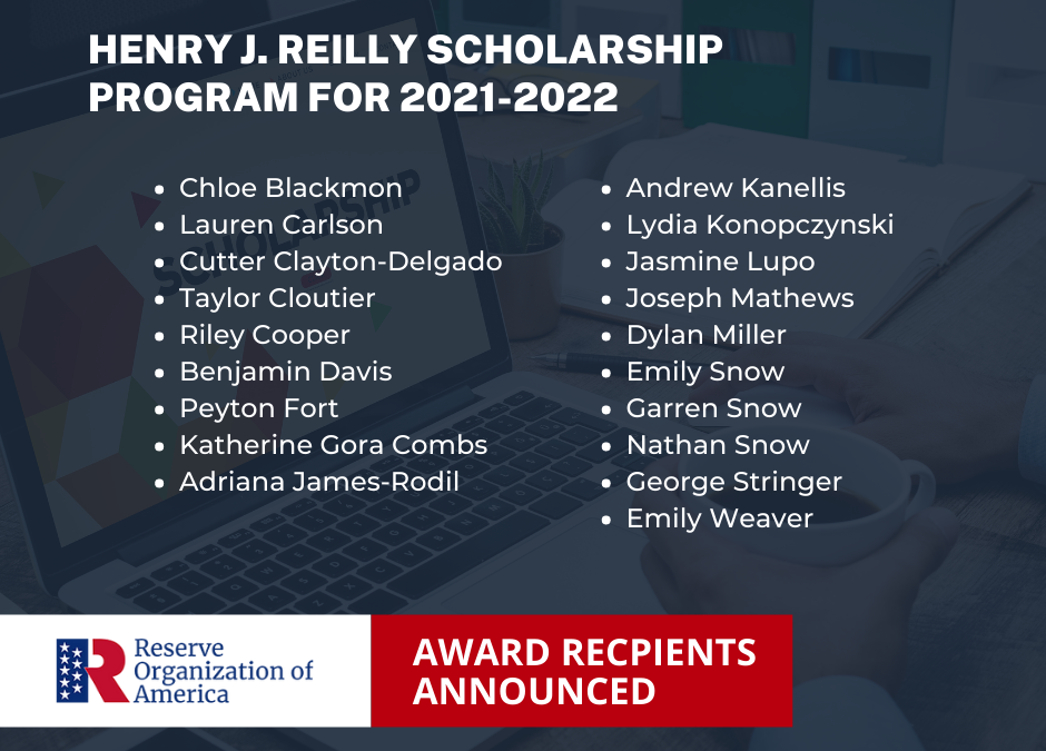 ROA Henry J. Reilly Scholarship Recipients Announced