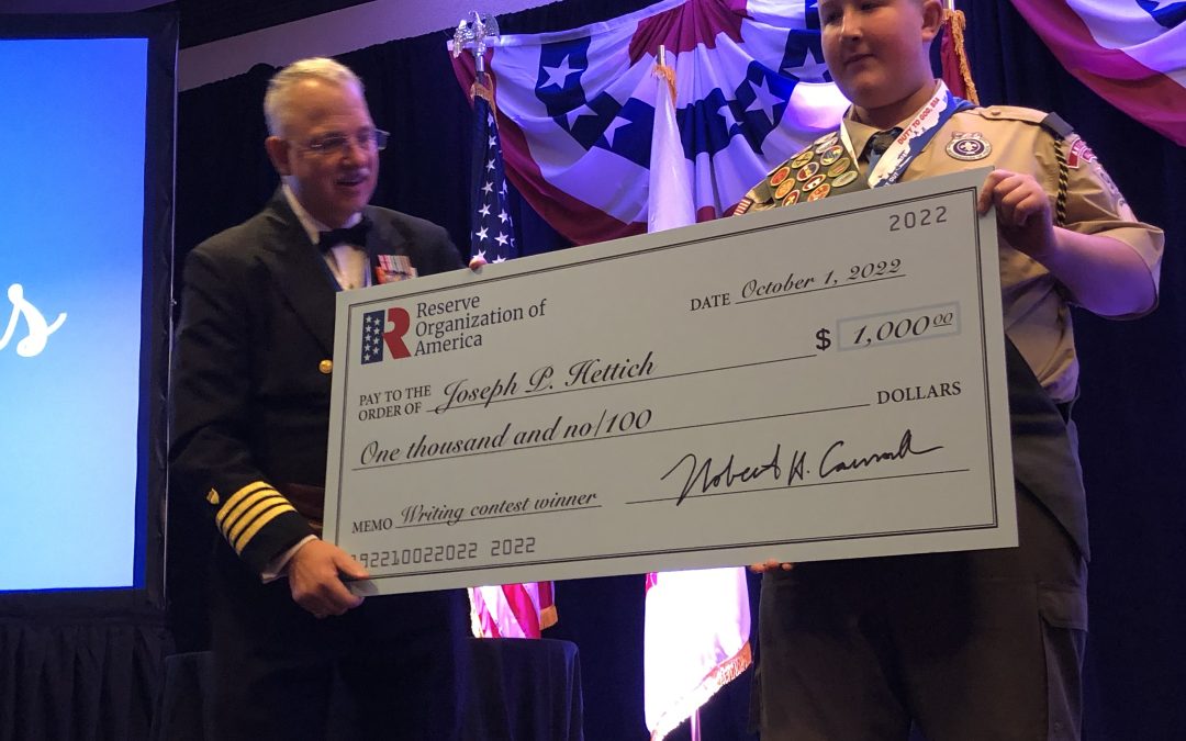 Antioch, Illinois Scout Wins ROA Centennial Children’s Writing Contest