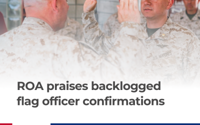 Press Release: ROA praises backlogged flag officer confirmations