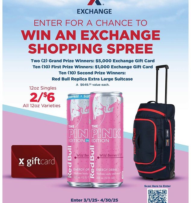 Exchange shoppers can win more than $26,000 in prizes in Red Bull’s Spring Edition Sweepstakes