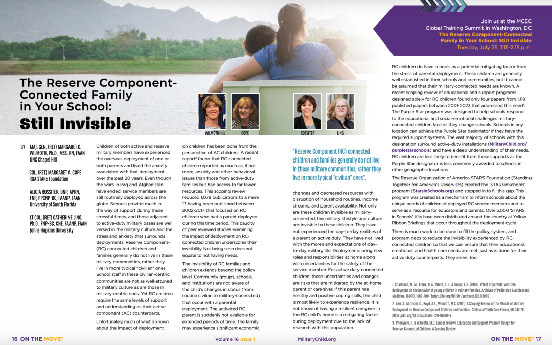 The Reserve Component-Connected Family in Your School: Still Invisible